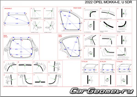   Opel Mokka Electric (B) 2021-2027 Body dimensions