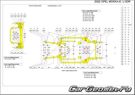   Opel Mokka Electric (B) 2021-2027 Body dimensions