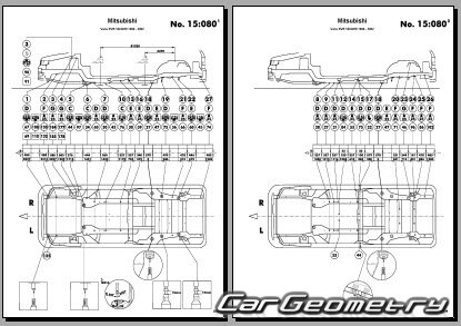 Mitsubishi RVR (N6# N7#) 19972002 (RH Japanese market) Body dimensions