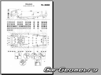 Mitsubishi Minica 1984-1989 (RH Japanese market) Body dimensions