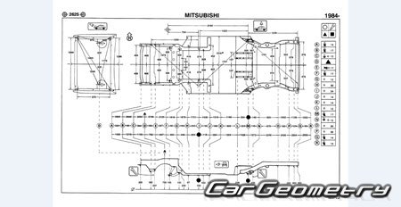 Mitsubishi Chariot 19831991 (RH Japanese market) Body dimensions