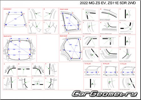   MG ZS EV 2021-2024 Body dimensions