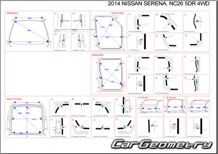 Nissan Serena (C26) 2010-2016 (RH Japanese market) Body dimensions