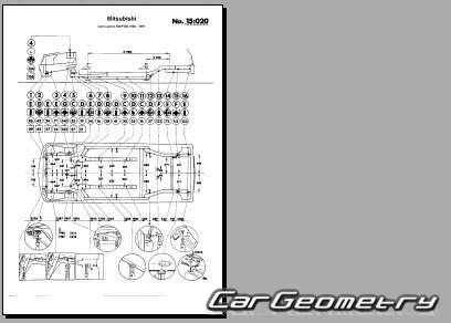 Mitsubishi Lancer & Mirage Wagon 1985-1992 (RH Japanese market) Body dimensions