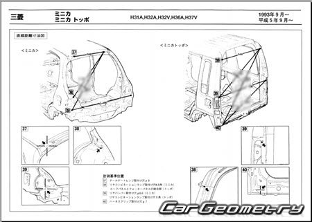 Mitsubishi Minica & Minica TOPPO 1993-1998 (RH Japanese market) Body dimensions