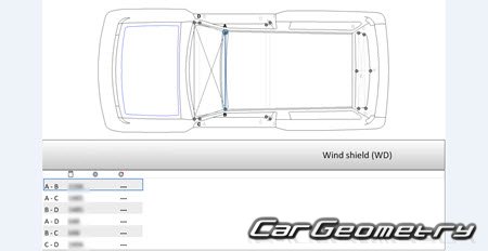 Mitsubishi Pajero Evolution (V55W) 19971999 (RH Japanese market) Body dimensions