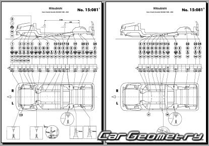 Mitsubishi Chariot Grandis 1997-2003 (RH Japanese market) Body dimensions