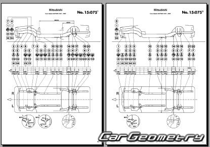 Mitsubishi Aspire & Galant (EA# EC#) 1996-2003 (RH Japanese market) Body dimensions