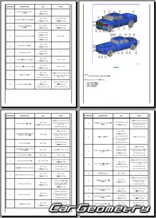 Dodge  Ram 2500 (Crew Cab 6.4 Bed) 2019-2025 Body dimensions