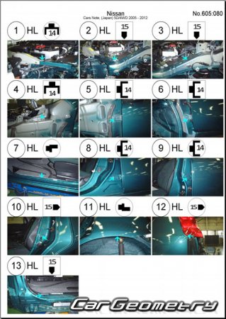 Nissan Note (E11) 20052012 (RH Japanese market) Body dimensions