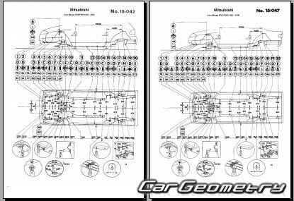 Mitsubishi Mirage (2DR 3DR) 1991-1995 (RH Japanese market) Body dimensions