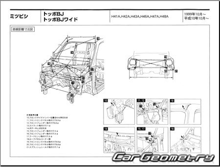 Mitsubishi Toppo BJ & BJ Wide 1999-2003 (RH Japanese market) Body dimensions