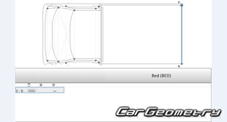 Mitsubishi Minicab Truck 1999-2014 (RH Japanese market) Body dimensions