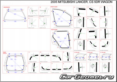 Mitsubishi Lancer Cargo (CS2V) 2002-2008 (RH Japanese market) Body dimensions