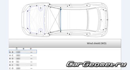 Mitsubishi Lancer Evolution X (CZ4A) 2007-2016 (RH Japanese market) Body dimensions