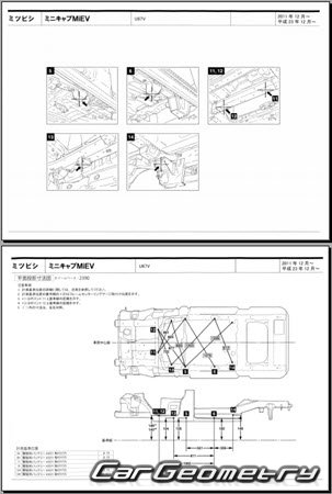 Mitsubishi Minicab MiEV (U67V) 2011-2023 (RH Japanese market) Body dimensions