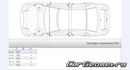 Mitsubishi Galant Fortis (CY4A) 2007-2015 (RH Japanese market) Body dimensions