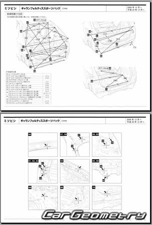 Mitsubishi Galant Fortis Sportback (CX4A) 2008-2015 (RH Japanese market) Body dimensions