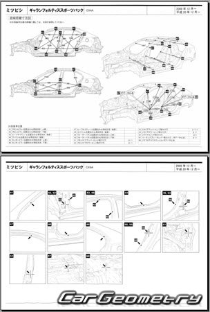 Mitsubishi Galant Fortis Sportback (CX4A) 2008-2015 (RH Japanese market) Body dimensions