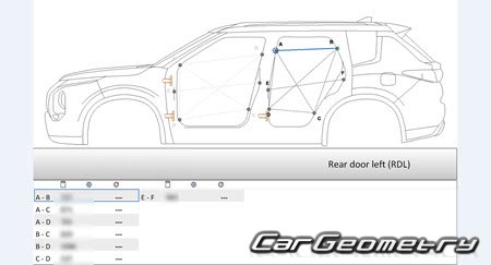 Mitsubishi Outlander PHEV (GN0W) 2022-2028 (RH Japanese market) Body dimensions