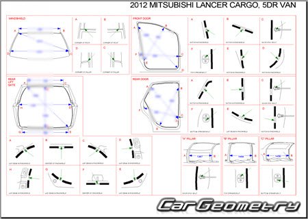 Mitsubishi Lancer Cargo (Y12) 2008-2017 (RH Japanese market) Body dimensions