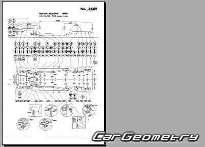 Nissan Bluebird (U11) & Bluebird Maxima (PU11) 19831990 (RH Japanese market) Body dimensions