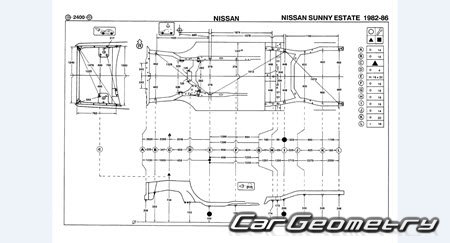 Nissan Pulsar & Sunny AD Van (VB11) 19821990 (RH Japanese market) Body dimensions