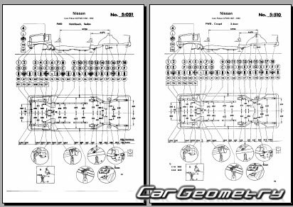 Nissan Pulsar & Langley & Liberta Villa (N13) 19861990 (RH Japanese market) Body dimensions