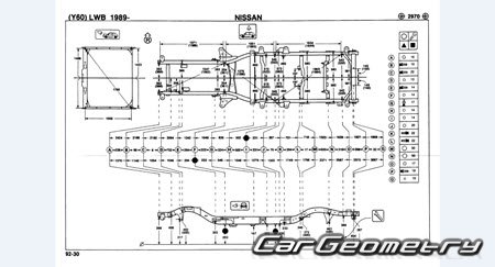 Nissan Safari (Y60) 1987-1997 (RH Japanese market) Body dimensions