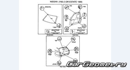 Nissan Safari (Y60) 1987-1997 (RH Japanese market) Body dimensions