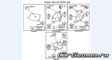 Nissan Safari (Y60) 1987-1997 (RH Japanese market) Body dimensions