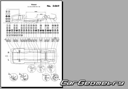 Nissan Cefiro (A31) 1988-1994 (RH Japanese market) Body dimensions