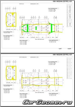 Nissan Cefiro (A31) 1988-1994 (RH Japanese market) Body dimensions