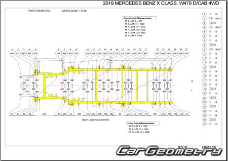 Mercedes X-Class (C470) 20172020 Body dimensions