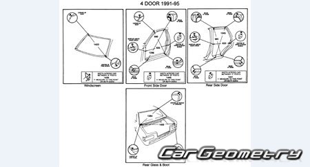 Nissan Pulsar (N14) 19901994 (RH Japanese market) Body dimensions