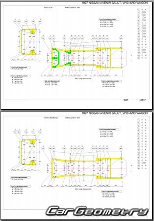 Nissan Avenir Salut (W10) 19951999 (RH Japanese market) Body dimensions