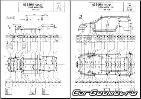 Nissan Avenir Salut (W10) 19951999 (RH Japanese market) Body dimensions