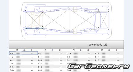 Nissan Terrano & Terrano Regulus (R50) 1996-2002 (RH Japanese market) Body dimensions