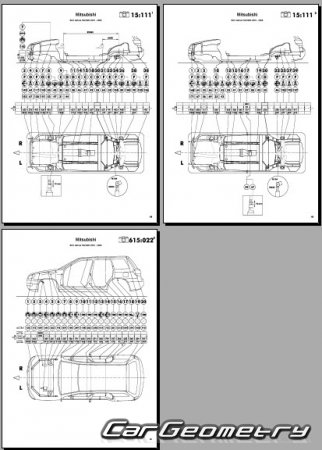 Mitsubishi Airtrek (CU2W CU4W) 20012005 (RH Japanese market) Body dimensions