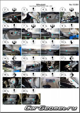 Mitsubishi Mirage Dingo (CQ2A) 1998-2002 (RH Japanese market) Body dimensions