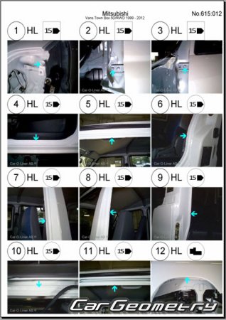 Mitsubishi Minicab & Town Box 1999-2014 (RH Japanese market) Body dimensions