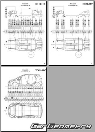 Mitsubishi Colt (Z20) 2002-2012 (RH Japanese market) Body dimensions