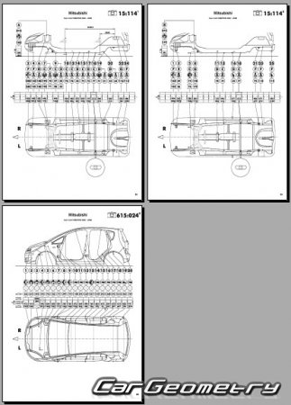 Mitsubishi Colt (Z20) 2002-2012 (RH Japanese market) Body dimensions