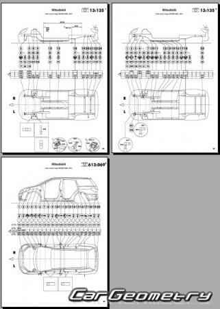 Mitsubishi Lancer Cargo (Y12) 2008-2017 (RH Japanese market) Body dimensions