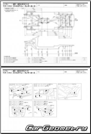 Mitsubishi Lancer Cargo (Y12) 2008-2017 (RH Japanese market) Body dimensions