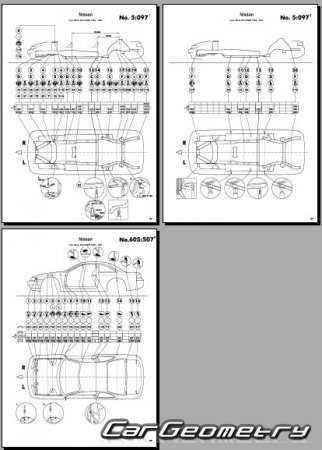 Nissan Silvia (S14) 1993-1998 (RH Japanese market) Body dimensions