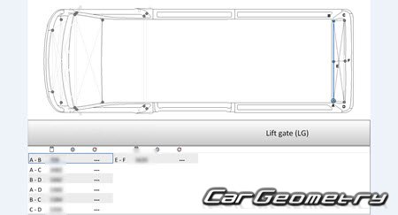 Nissan Caravan (E25) 2001-2012 (RH Japanese market) Body dimensions