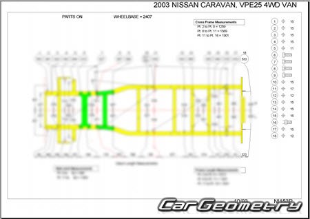 Nissan Caravan (E25) 2001-2012 (RH Japanese market) Body dimensions