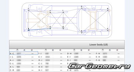 Nissan X-Trail (T30) 2000-2007 (RH Japanese market) Body dimensions