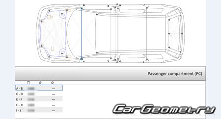 Nissan X-Trail (T30) 2000-2007 (RH Japanese market) Body dimensions